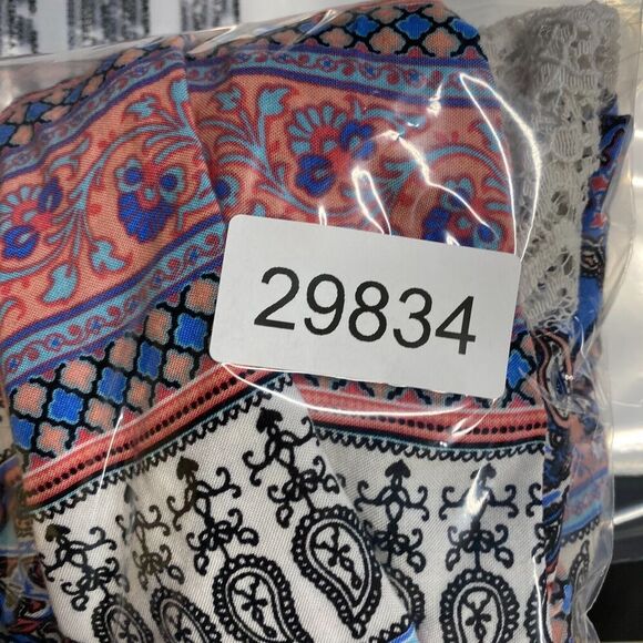 Joe B Pants Women XL Blue Striped High Rise Flat Front Flared Pull On Chino - Picture 7 of 7